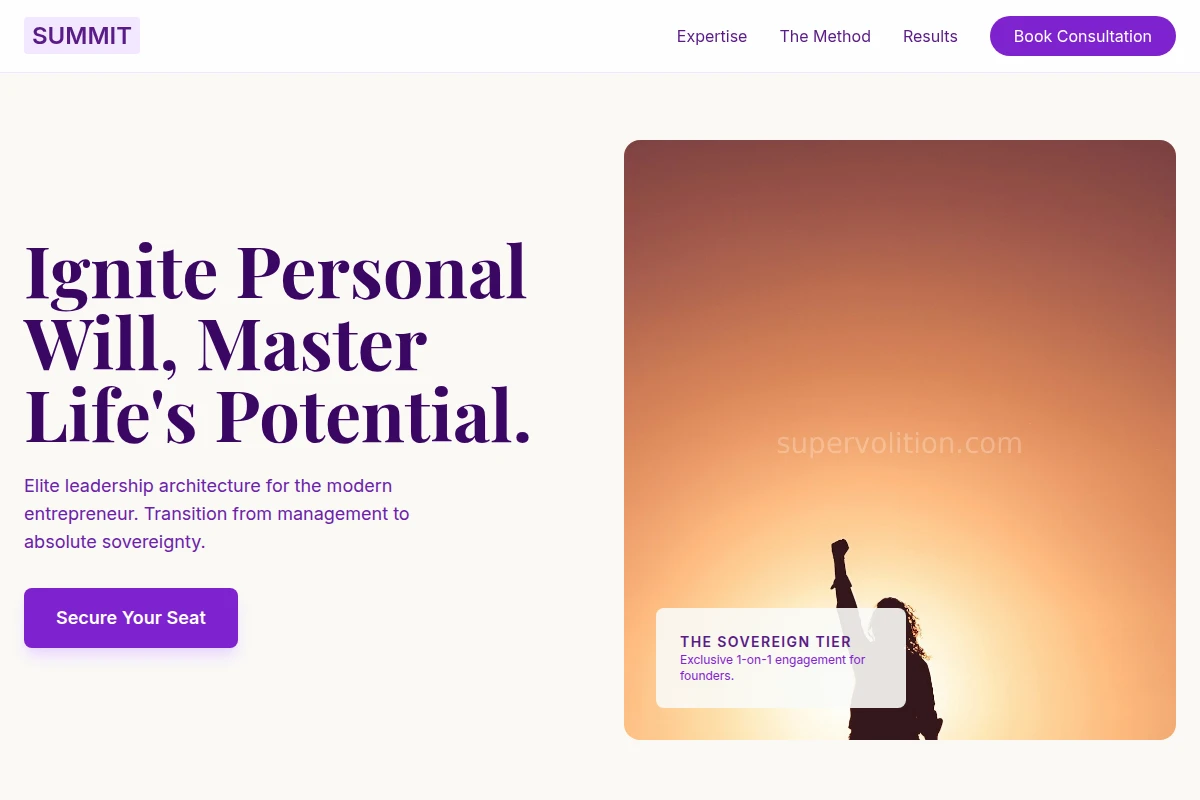 Premium Business Coach Website Design